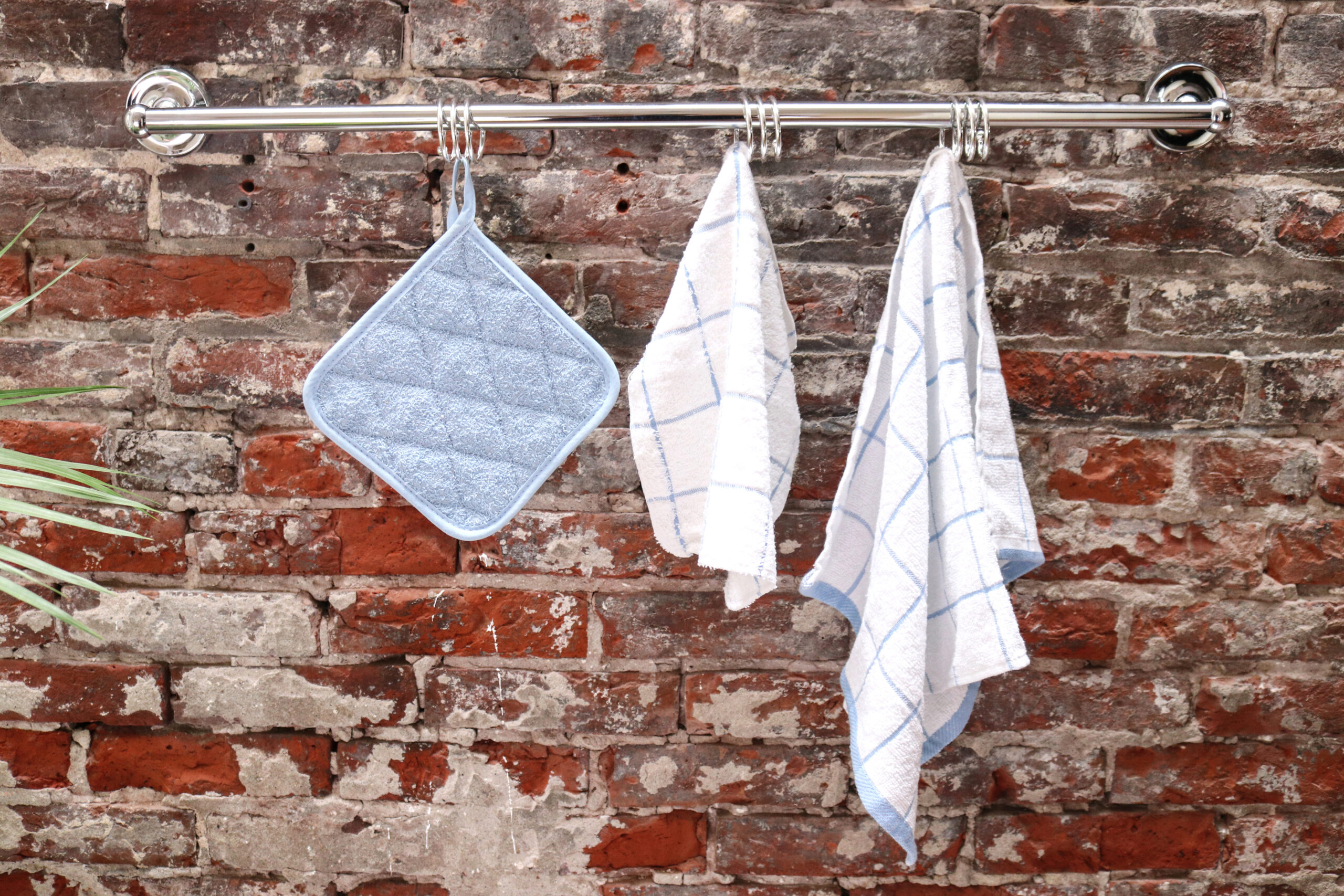 Kitchen Towels with Hanging Loop, Flat and Terry Cotton Dish