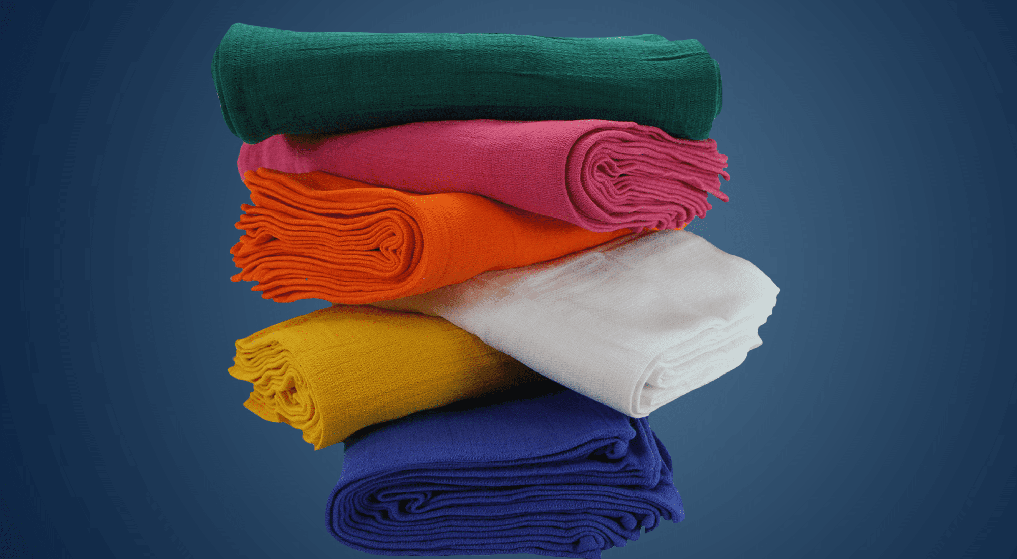 Towels -- NEW Huck 100% Cotton - Blue - 10 Pounds