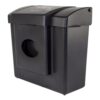 Scensibles® Combination Dispenser Receptacles - Black Plastic w/ Removable Rigid Plastic Liner, 11.5" x 9.75" x 5.625"