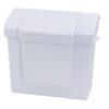 Menstrual Care Receptacles - White Plastic Waste Receptacle w/ Removable Rigid Plastic Liner, 9.75" x 5.625" x 11.5"